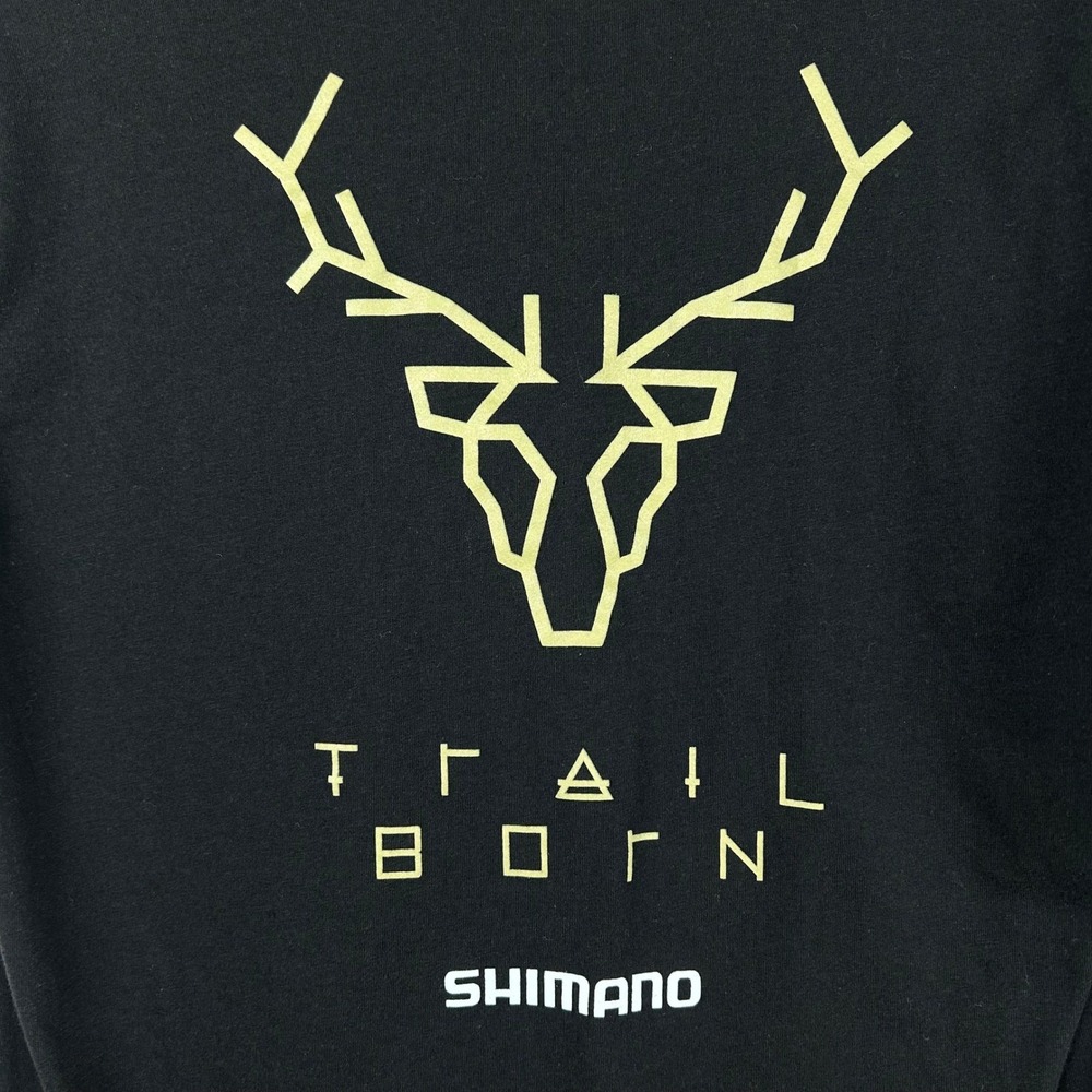 Shimano Trail Born T Shirt Men's Black Bicycle Mountain Bike Riding Tee - Picture 3 of 5